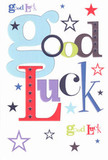 A vibrant chorus of encouragement leaps from this Holborn-themed good luck card, where the words 'Good Luck' are artfully scattered in an uplifting array of blues, reds, greens, and purples. Each letter feels deliberate, as if painted by a local artist inspired by the district's bustling streets and gentle green spaces, like Red Lion Square. The oversized, pastel-blue characters intertwine with fiery reds, deep purples, and natural mossy greens, their forms echoing the colourful mix of people and cultures in Holborn. Sprightly stars of navy, lilac, and fresh lemony green flicker across the pure white backdrop, casting a sense of hope and excitement as boundless as the city's skyline. Though the card is smooth and cool to the touch, the quality of the cardstock hints at something made to last-much like the enduring friendships and possibilities found nearby. Designed for those embarking on new adventures-a student settling into halls, a friend preparing for an interview near Chancery Lane-this card radiates optimism and genuine belief in every success, capturing the magic of a supportive community wishing you well as you make your way through the City of London.